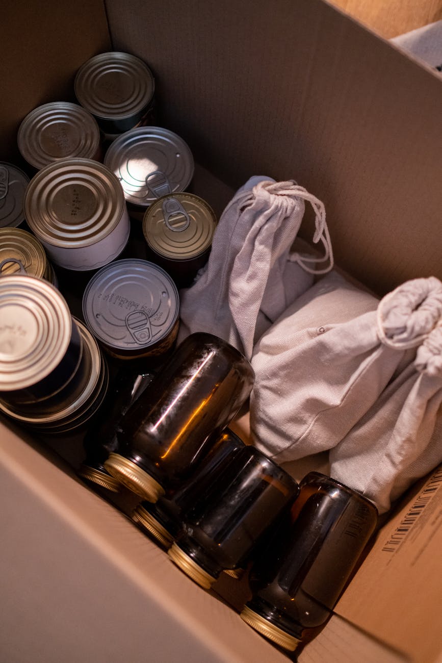 a canned food in the box