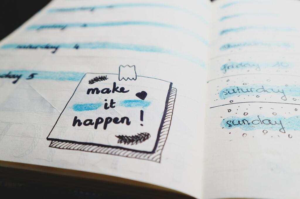 White Paper With Note saying make it happen!