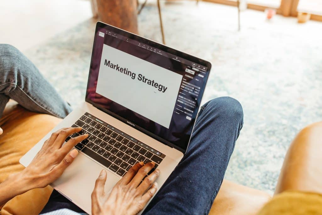 Person sitting on laptop