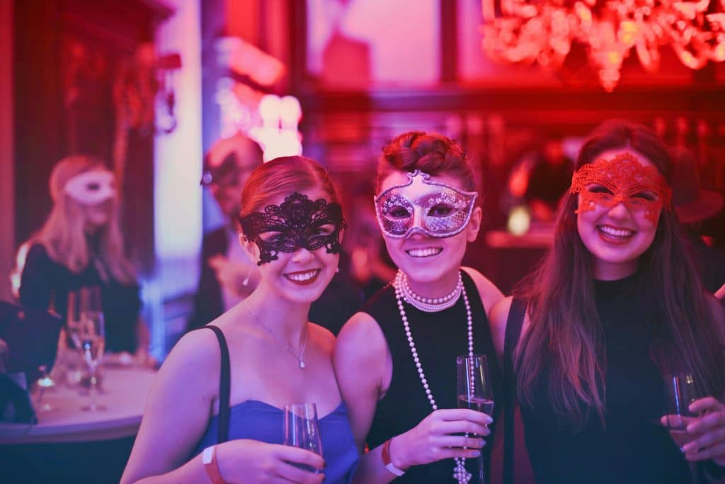 Photo of Women Wearing Masks at Christmas
