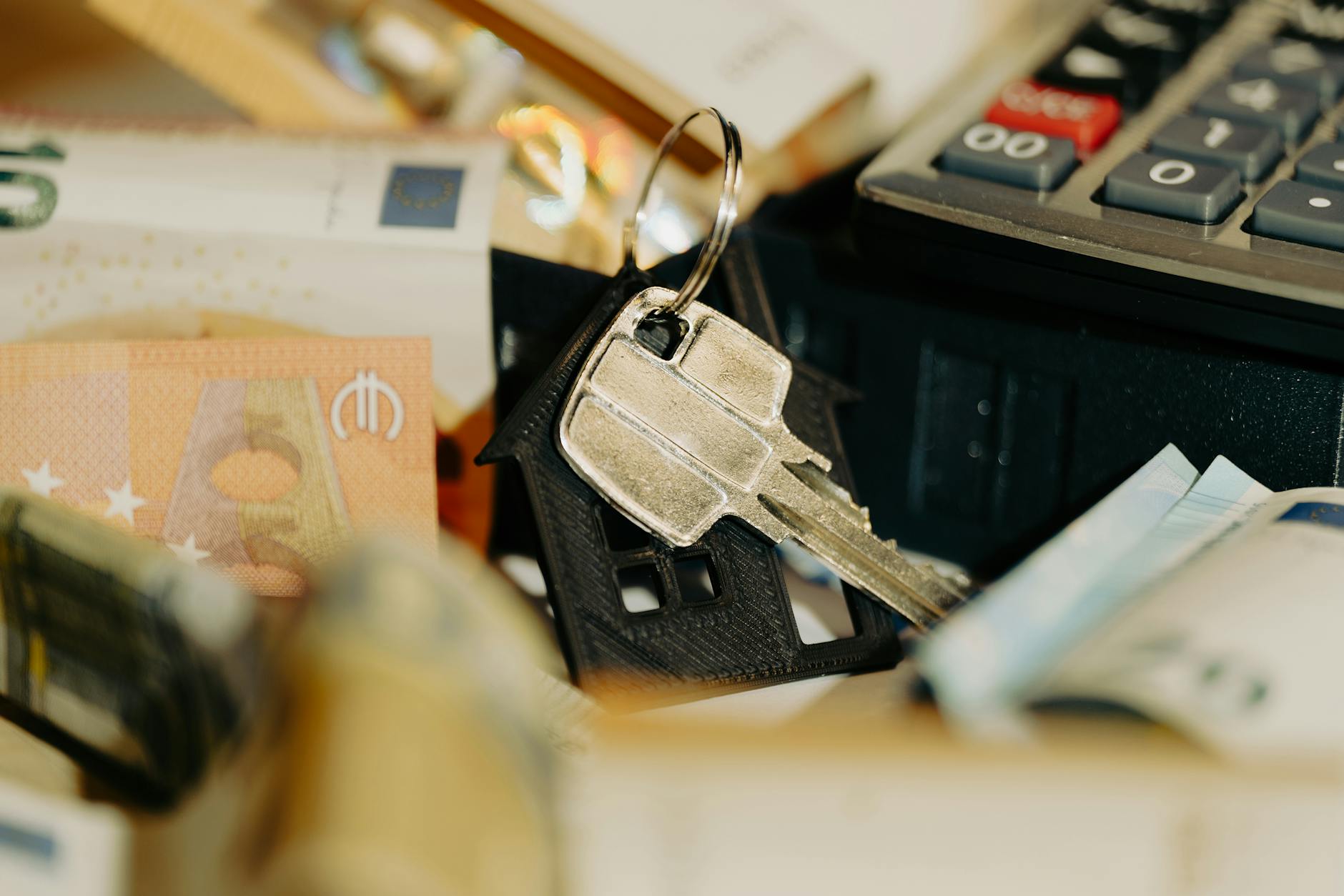 real estate investment with house keys and cash