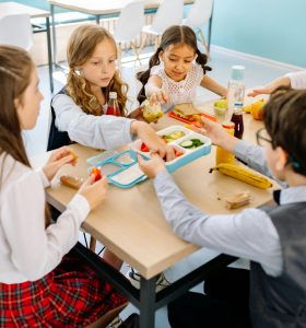 Students Eating During Break Time