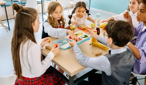 Students Eating During Break Time